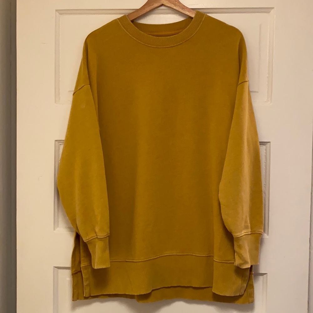 Size small mustard aerie tunic sweatshirt